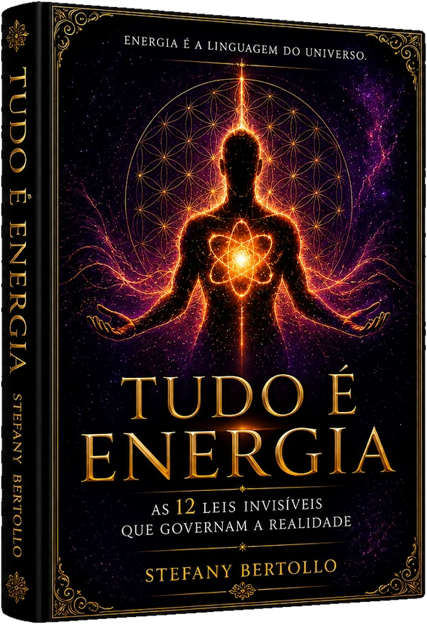 Mockup do livro Tudo é Energia, de Stefany Bertollo